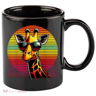 Giraffe Animal Vintage Sunglasses Giraffe 11oz C Handle Ceramic Mug