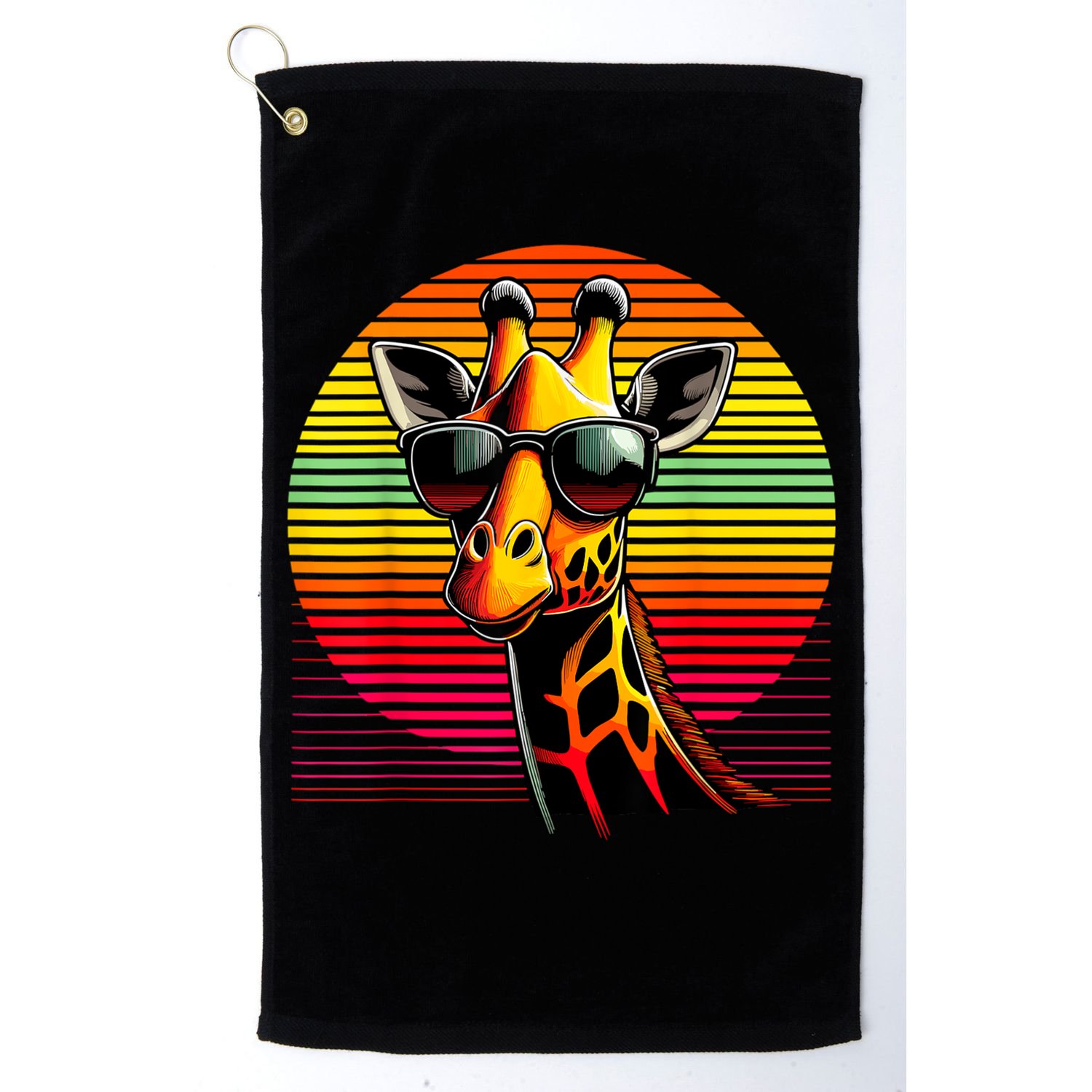 Giraffe Animal Vintage Sunglasses Giraffe Golf Towel