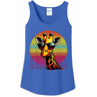 Giraffe Animal Vintage Sunglasses Giraffe Ladies Essential Tank