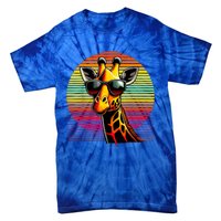 Giraffe Animal Vintage Sunglasses Giraffe Tie-Dye T-Shirt