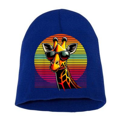 Giraffe Animal Vintage Sunglasses Giraffe Short Acrylic Beanie