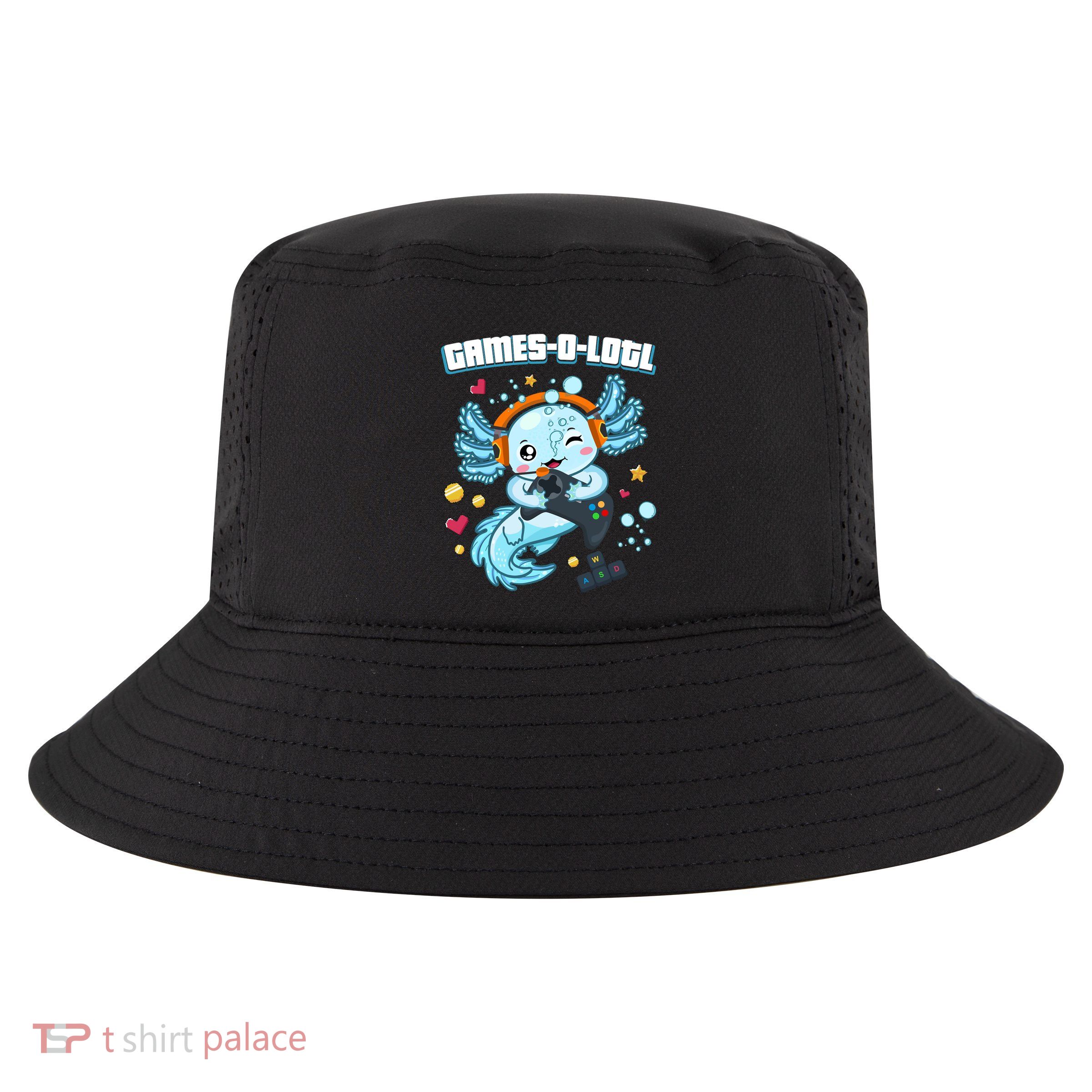 Gamesolotl Axolotl Video Gamer Kawaii Axolotl Fish Cool Comfort Performance Bucket Hat