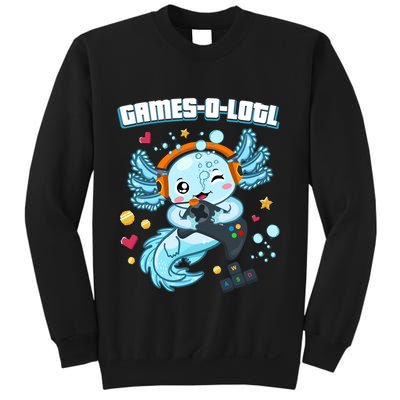 Gamesolotl Axolotl Video Gamer Kawaii Axolotl Fish Sweatshirt