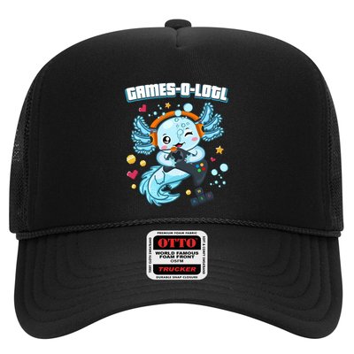 Gamesolotl Axolotl Video Gamer Kawaii Axolotl Fish Trucker Hat