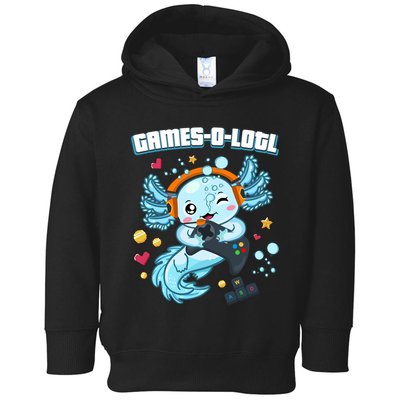 Gamesolotl Axolotl Video Gamer Kawaii Axolotl Fish Toddler Hoodie