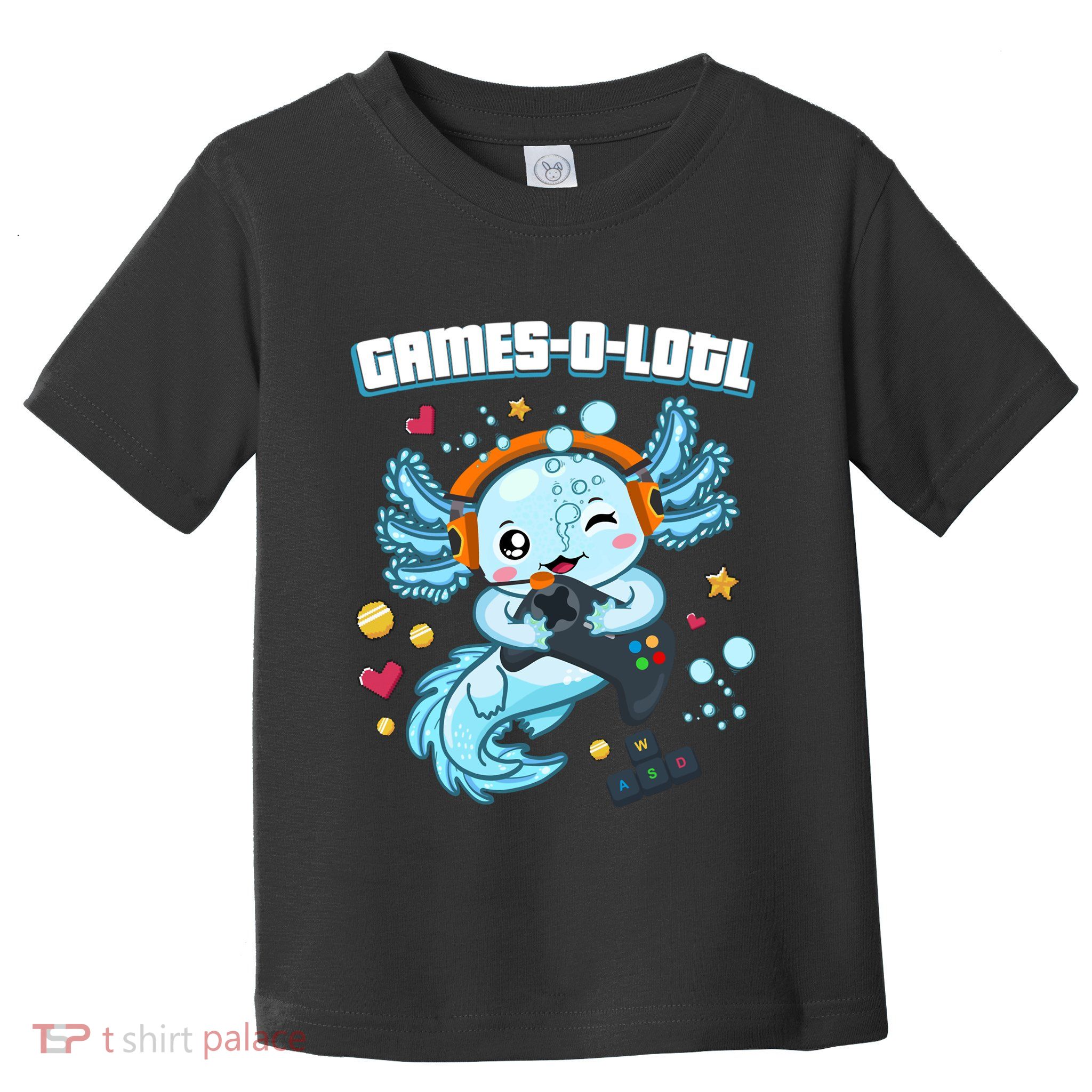 Gamesolotl Axolotl Video Gamer Kawaii Axolotl Fish Toddler T-Shirt