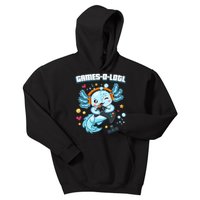 Gamesolotl Axolotl Video Gamer Kawaii Axolotl Fish Kids Hoodie