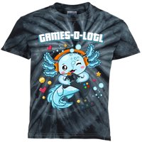 Gamesolotl Axolotl Video Gamer Kawaii Axolotl Fish Kids Tie-Dye T-Shirt