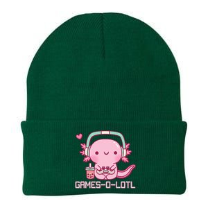 Gamesolotl Axolotl Video Games Kawaii Anime Gamer Knit Cap Winter Beanie