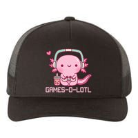 Gamesolotl Axolotl Video Games Kawaii Anime Gamer Yupoong Adult 5-Panel Trucker Hat