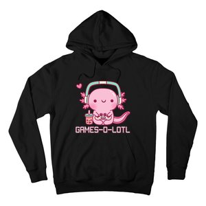 Gamesolotl Axolotl Video Games Kawaii Anime Gamer Hoodie