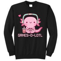 Gamesolotl Axolotl Video Games Kawaii Anime Gamer Sweatshirt