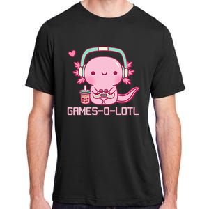 Gamesolotl Axolotl Video Games Kawaii Anime Gamer Adult ChromaSoft Performance T-Shirt