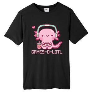 Gamesolotl Axolotl Video Games Kawaii Anime Gamer Tall Fusion ChromaSoft Performance T-Shirt