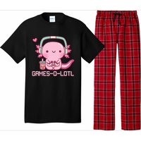 Gamesolotl Axolotl Video Games Kawaii Anime Gamer Pajama Set