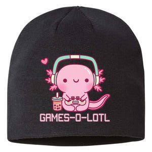 Gamesolotl Axolotl Video Games Kawaii Anime Gamer Sustainable Beanie