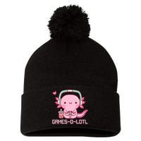 Gamesolotl Axolotl Video Games Kawaii Anime Gamer Pom Pom 12in Knit Beanie