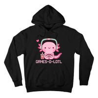 Gamesolotl Axolotl Video Games Kawaii Anime Gamer Tall Hoodie