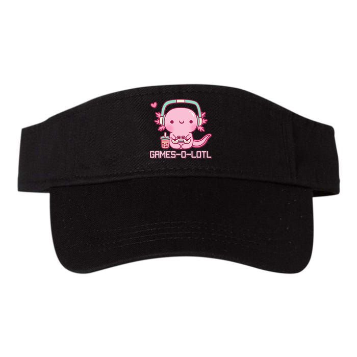 Gamesolotl Axolotl Video Games Kawaii Anime Gamer Valucap Bio-Washed Visor