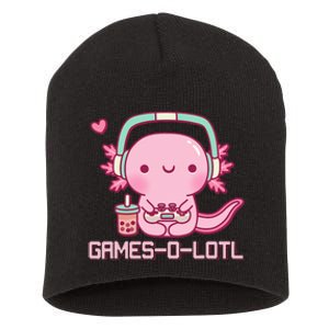 Gamesolotl Axolotl Video Games Kawaii Anime Gamer Short Acrylic Beanie