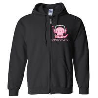 Gamesolotl Axolotl Video Games Kawaii Anime Gamer Full Zip Hoodie