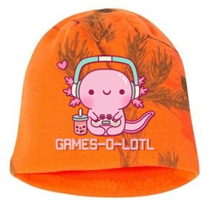 Gamesolotl Axolotl Video Games Kawaii Anime Gamer Kati - Camo Knit Beanie