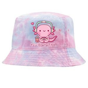 Gamesolotl Axolotl Video Games Kawaii Anime Gamer Tie-Dyed Bucket Hat