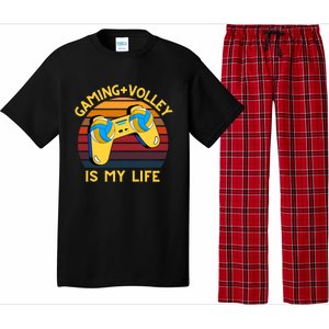 Gaming And Volley Is My Life Volley Esport Gamer Gift Pajama Set