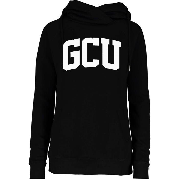 Gcu Arch Vintage Retro College Athletic Sports Womens Funnel Neck Pullover Hood