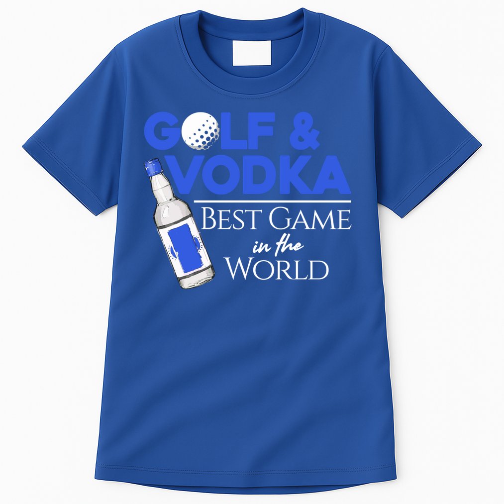 Golf And Vodka Gift Best Team Ing Game Golfing Lover Gift Tall T-Shirt