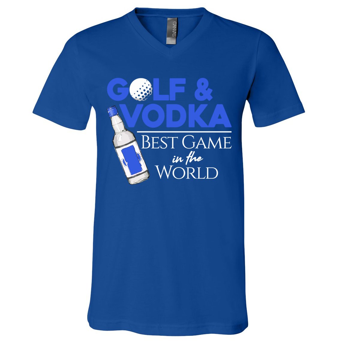 Golf And Vodka Gift Best Team Ing Game Golfing Lover Gift V-Neck T-Shirt