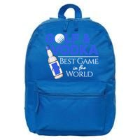 Golf And Vodka Gift Best Team Ing Game Golfing Lover Gift 16 in Basic Backpack
