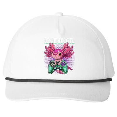 Gamesolotl Axolotl Video Game Controller Gaming  Snapback Five-Panel Rope Hat