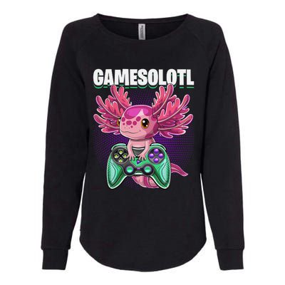 Gamesolotl Axolotl Video Game Controller Gaming  Womens California Wash Sweatshirt