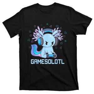 Gamesolotl Axolotl Video Gamer Kawaii Anime Gifts Boys Girls T-Shirt