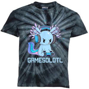 Gamesolotl Axolotl Video Gamer Kawaii Anime Gifts Boys Girls Kids Tie-Dye T-Shirt