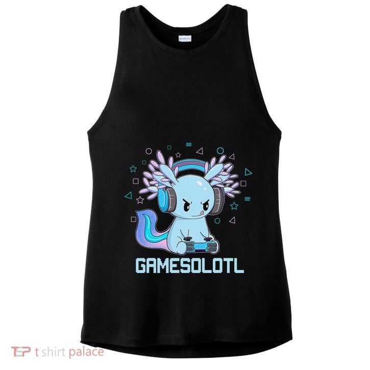 Gamesolotl Axolotl Video Gamer Kawaii Anime Gift Boys Teens  Ladies PosiCharge Tri-Blend Wicking Tank