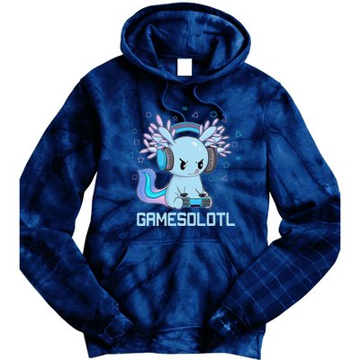 Gamesolotl Axolotl Video Gamer Kawaii Anime Gift Boys Teens  Tie Dye Hoodie