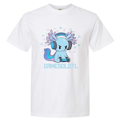 Gamesolotl Axolotl Video Gamer Kawaii Anime Gift Boys Teens  Garment-Dyed Heavyweight T-Shirt