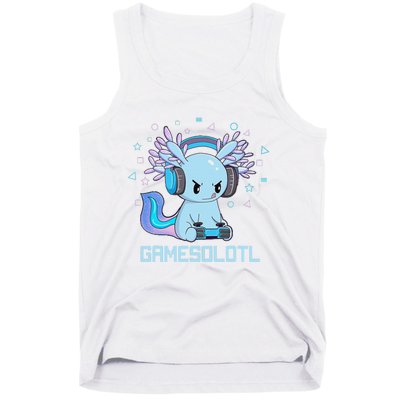 Gamesolotl Axolotl Video Gamer Kawaii Anime Gift Boys Teens  Tank Top