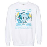 Gamesolotl Axolotl Video Gamer Kawaii Anime Gifts Boys Girls  Garment-Dyed Sweatshirt