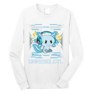 Gamesolotl Axolotl Video Gamer Kawaii Anime Gifts Boys Girls  Long Sleeve Shirt