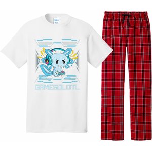 Gamesolotl Axolotl Video Gamer Kawaii Anime Gifts Boys Girls  Pajama Set