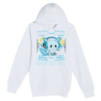 Gamesolotl Axolotl Video Gamer Kawaii Anime Gifts Boys Girls  Premium Pullover Hoodie