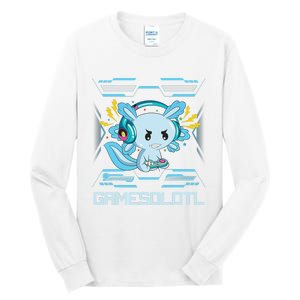 Gamesolotl Axolotl Video Gamer Kawaii Anime Gifts Boys Girls  Tall Long Sleeve T-Shirt