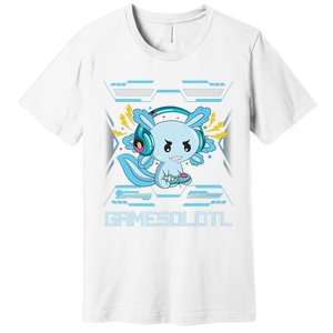 Gamesolotl Axolotl Video Gamer Kawaii Anime Gifts Boys Girls  Premium T-Shirt