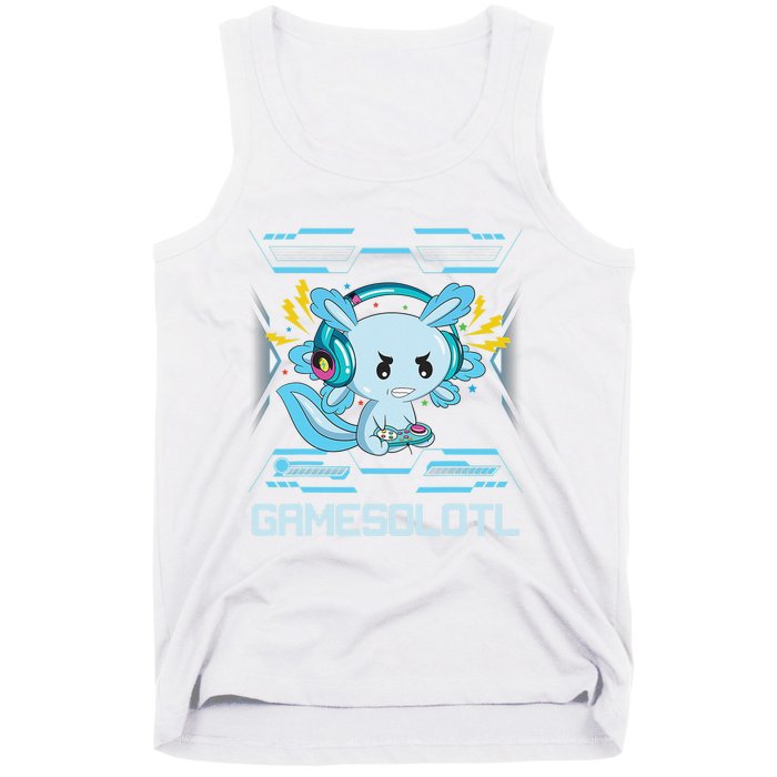 Gamesolotl Axolotl Video Gamer Kawaii Anime Gifts Boys Girls  Tank Top