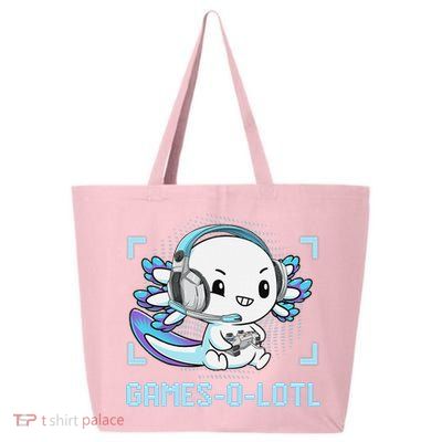 Gamesolotl Axolotl Video Gamer Kawaii Anime Funny 25L Jumbo Tote