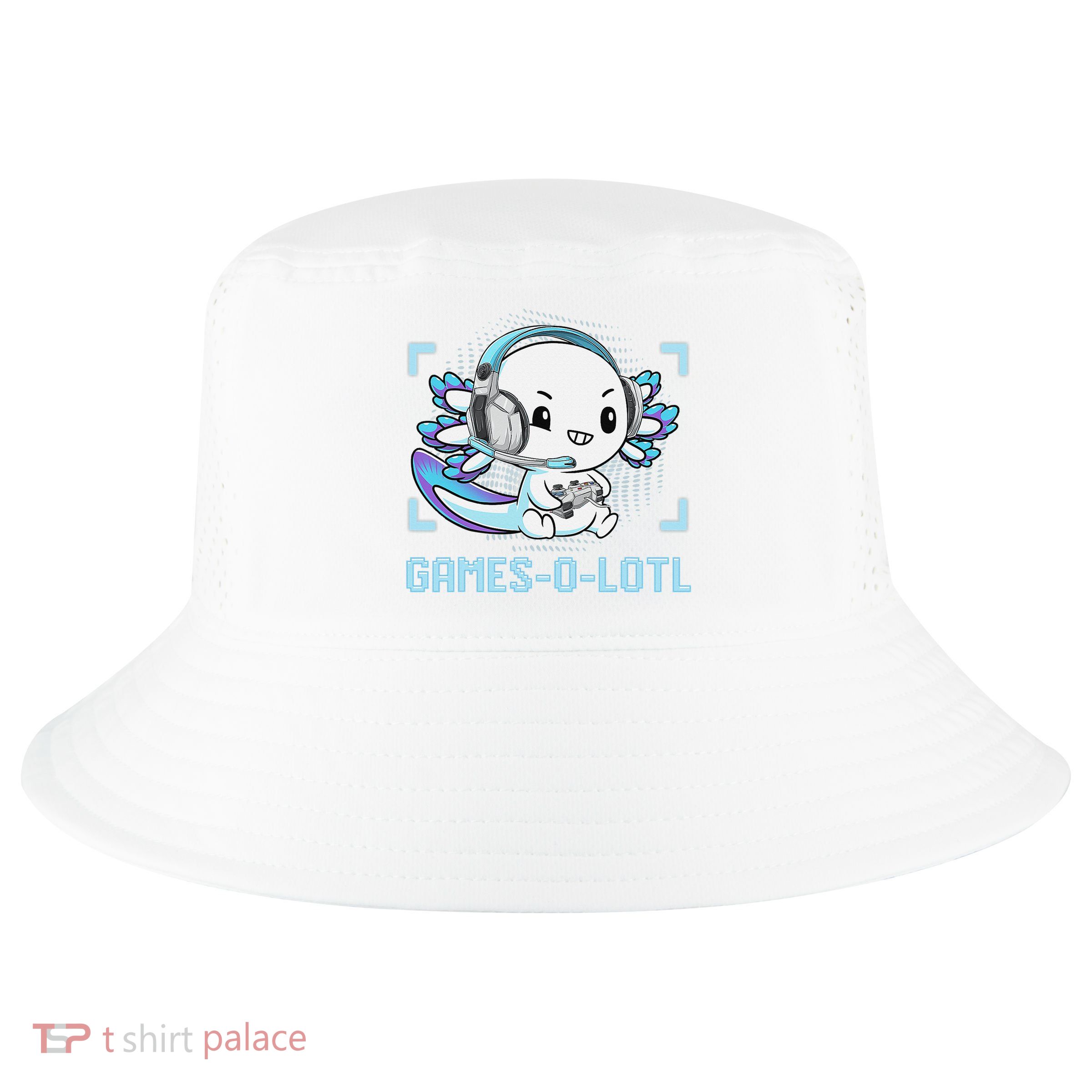 Gamesolotl Axolotl Video Gamer Kawaii Anime Funny Cool Comfort Performance Bucket Hat