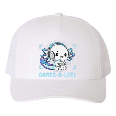 Gamesolotl Axolotl Video Gamer Kawaii Anime Funny Yupoong Adult 5-Panel Trucker Hat
